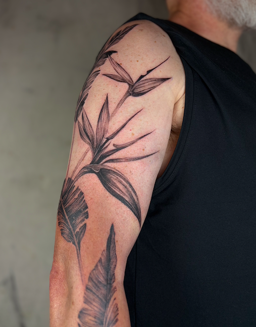 Specialized in linework, inkwash, Asian motifs, and botanica — tattoo by Jasmine, tattoo artist in Los Angeles (portfolio 2)