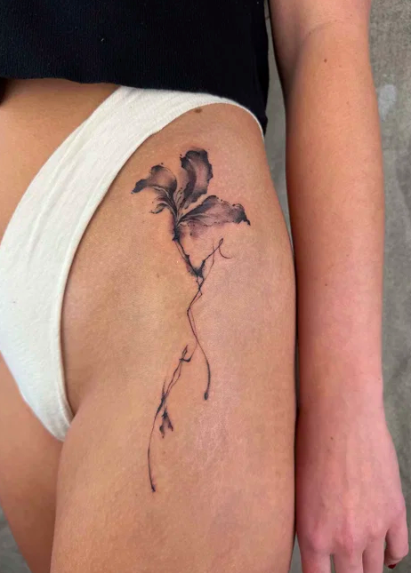 Specialized in linework, inkwash, Asian motifs, and botanica — tattoo by Jasmine, tattoo artist in Los Angeles (portfolio 7)